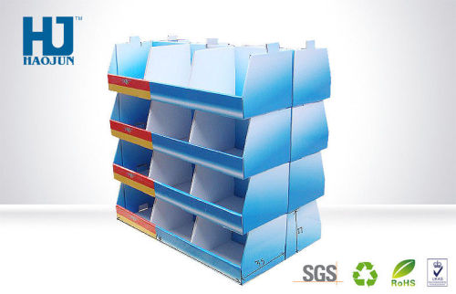 Cube Cardboard Display Stand For Products Promotion , Retail Store Display Racks