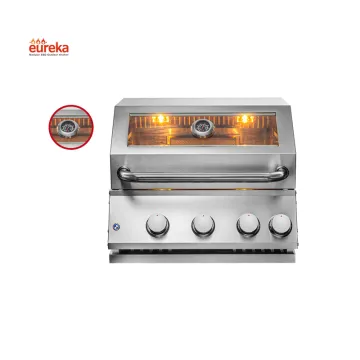 commercial machine 304 stainless steel easily cleaned outdoor kitchen bbq built in 3 burners gas bbq grill