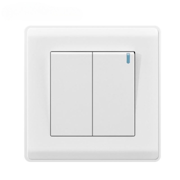 UK Standard 2 Gang 1 Way Flame Retardant PC Panel Socket