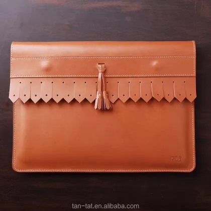 Tanned Leather File Folder Compendium Organizer