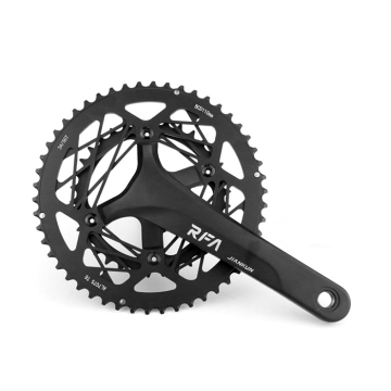 Ultralight Aluminum Alloy Mesh Hollow Bicycle Crank Set for Road Bikes with Threaded BB