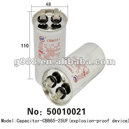 CBB65 25UF capacitor for air conditioner