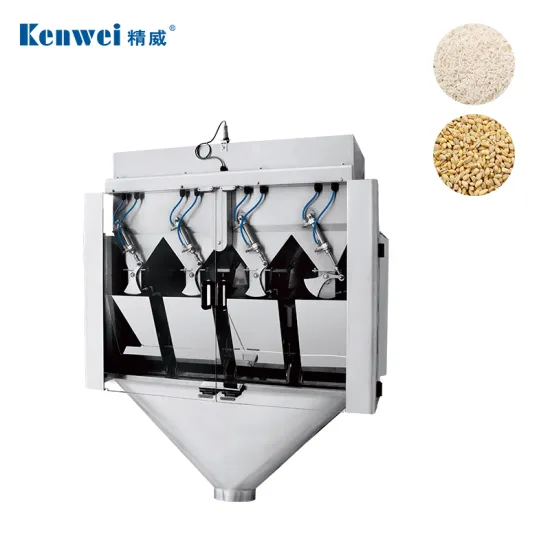 High Speed 4-Head Linear Weigher Pillow Packaging Machine for Rice, Sugar, Salt, and Coffee