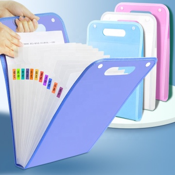 Custom Logo A4 Expanding PP Folder with 13 Pockets