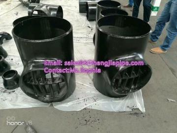 seamless carbon steel equal tee and barred tee