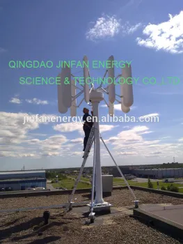 5KW low rpm vertical axis wind turbine generator system on roof