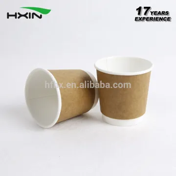 2017 Paper coffee double wall kraft paper cup for hot drinking