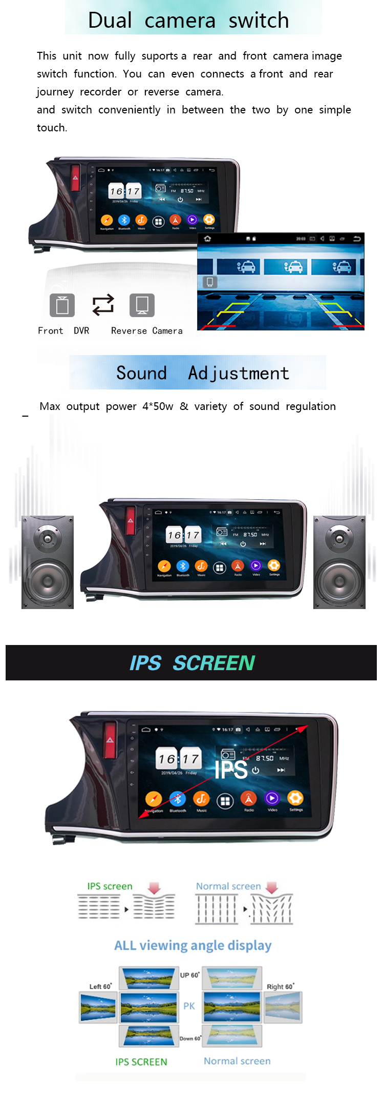 universal car audio for Honday City 2019