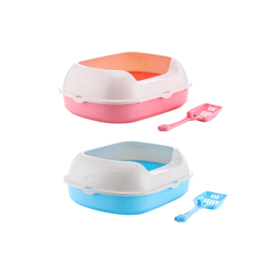 Hot-Selling Pet Cleaning Supplies: Smiley Semi-Enclosed Septic Sand Drain Cat Litter Box