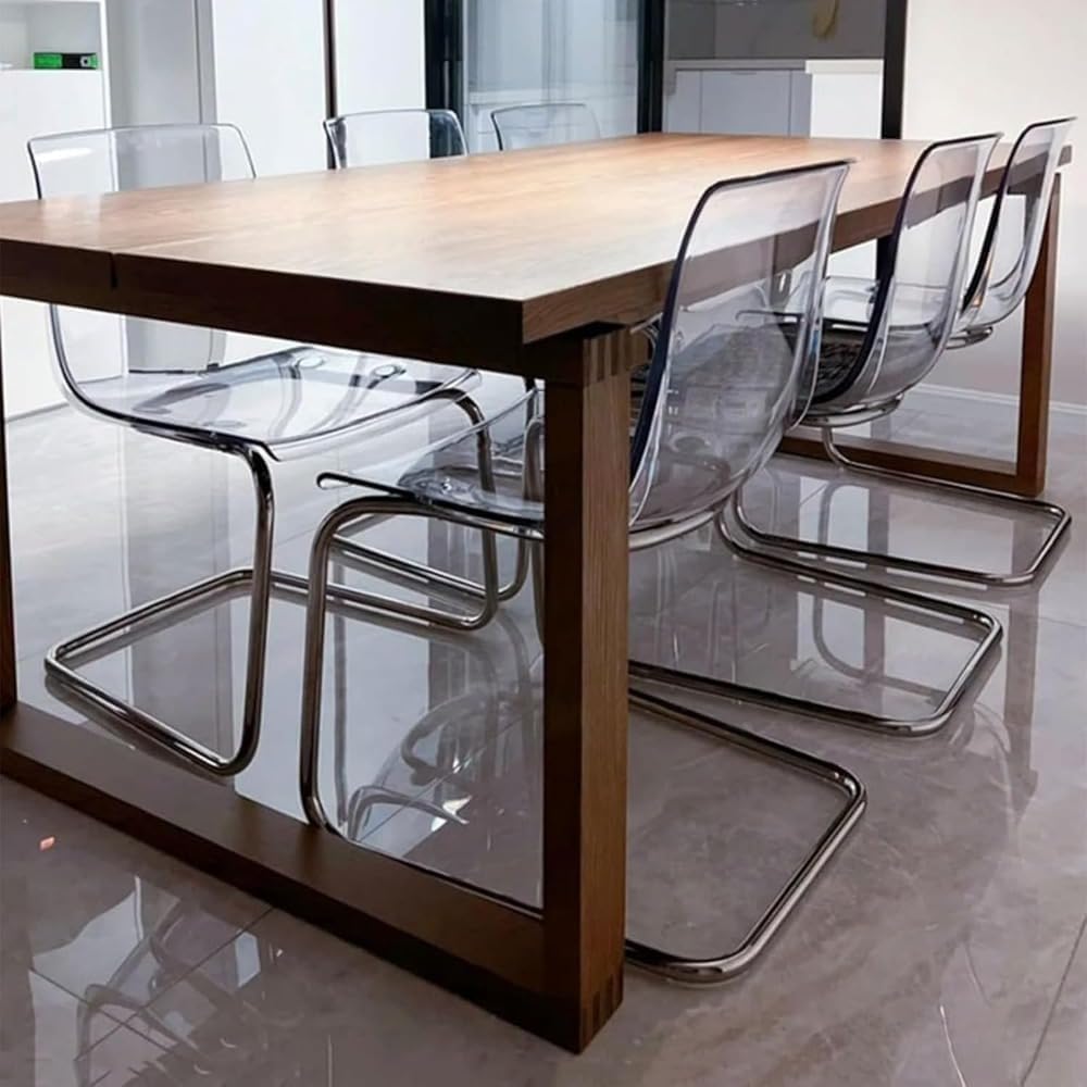Bowed silver leg chair