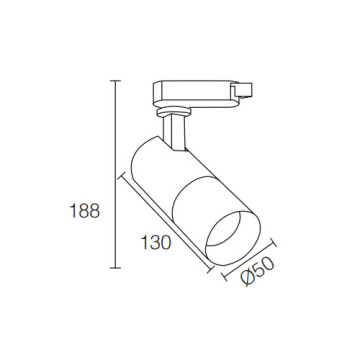 LEDER Silo 3000K 12W LED Track Light