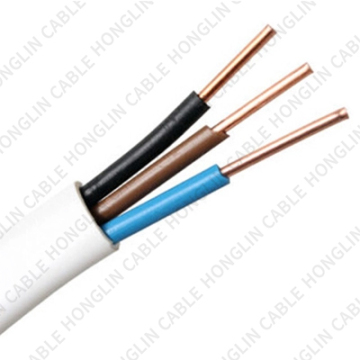 2 Core BVVB Flat Copper Wire Household Building Cable