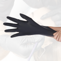Industrial use black nitrile powder free gloves