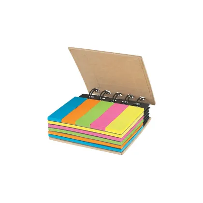 Multi-layer Logo Printed Fluorescent Sticky Notes Notebook