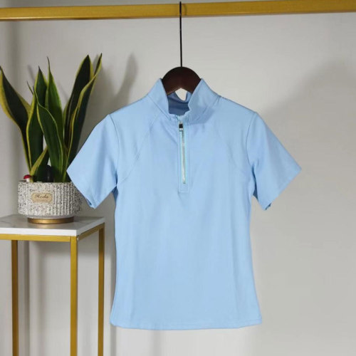 Light Blue Female Equestrian Anti-UV Top