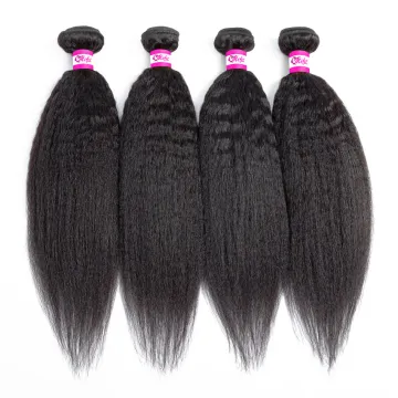 Yeswigs 100% Cuticle Aligned Indian Virgin Hair Weave Bundles Top Quality Raw Indian Human Hair Extensions Yaki Kinky Straight