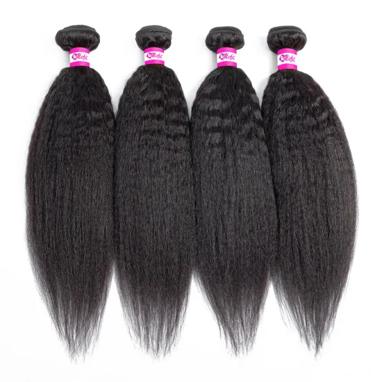 Yeswigs 100% Cuticle Aligned Indian Virgin Hair Weave Bundles Top Quality Raw Indian Human Hair Extensions Yaki Kinky Straight