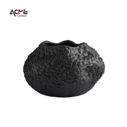 Ceramic Handmade Irregular Floral Vases: Unique Home Decor Ornaments