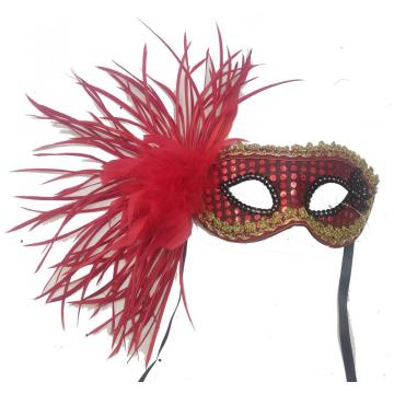 Party Cosplay Feather Mask with Gilt-edge