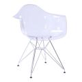 Cadeiras de jantar de plástico transparente Eames DAR réplica