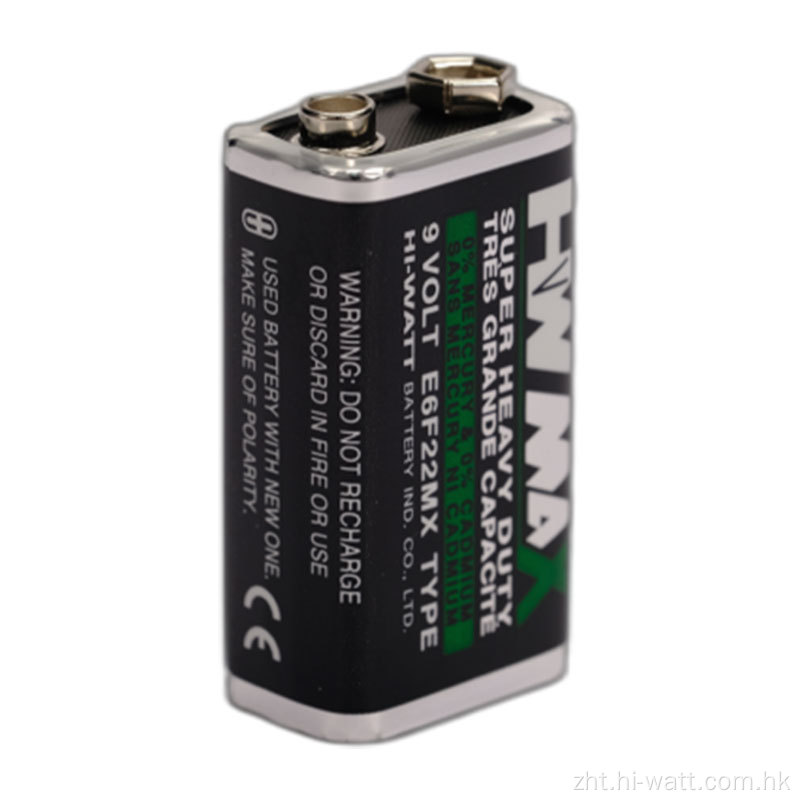 HW 碳性鋅電池 6F22 9V 金屬護套