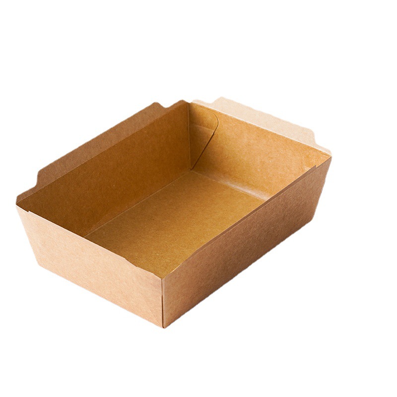 kraft paper food packaging cake box with handle 