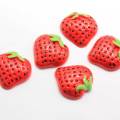 Super Qualität Sweet Strawberry Shaped 100 Stück / Beutel Flatback Resin Cabochon Für DIY Ornamente Craft Decor Perlen