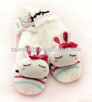 Custom Kids Warm Acrylic Knitted WInter Gloves ZMR622