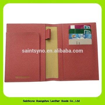 16286 Handmade leather travel passport holder With RFID protection