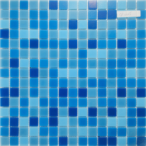 20x20mm mosaico in vetro piastrelle da piscina bianca blu bianca