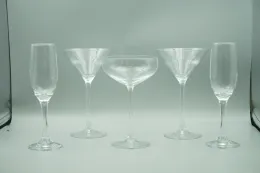 Crystal red wine glass