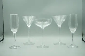 Crystal red wine glass