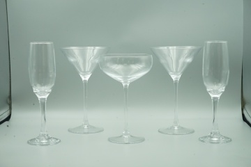Crystal red wine glass