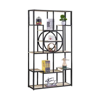 Nordic Iron Multilayer Shelf for Living Room and Study