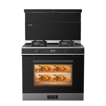High-Quality Kitchen Appliance with Integrated 2-Burner Gas Stove, Large-Capacity Oven, and Steam Oven