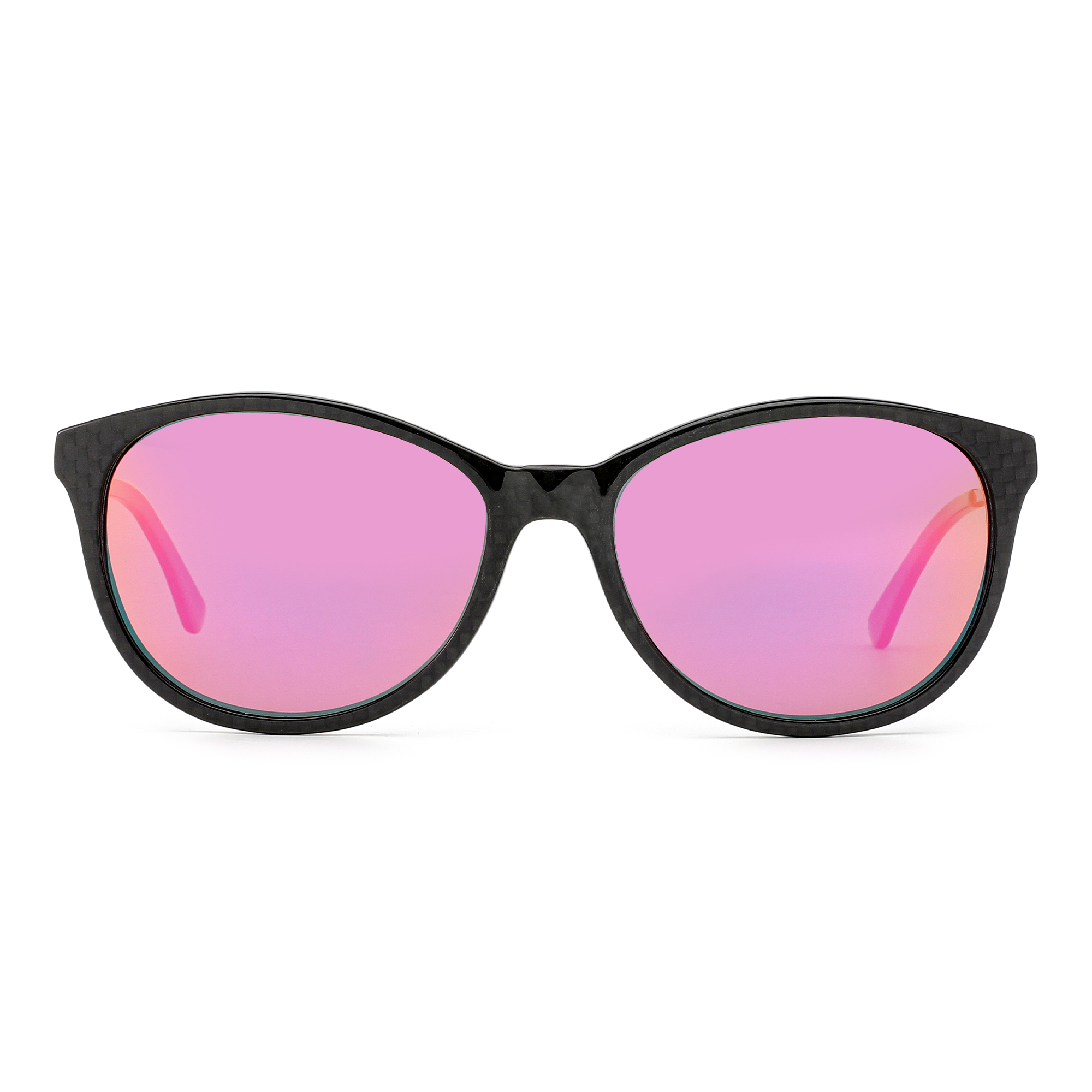 Round Polarized Sunglasses Carbon Fiber