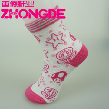 Wholesale High Quality Jacquard Printed Design cartoon Cotton Socks