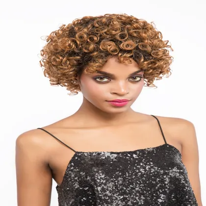 Oprah Charming Flower Curl Different Colors Human Hair Wig In Stock