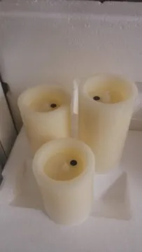 blow on/off led candle 3pcs led candles real wax led candle flameless led candle