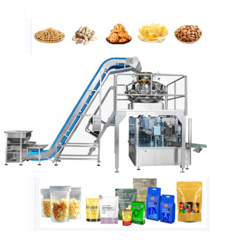 High Speed VFFS Automatic Rotary Packing Machine for Nuts, Fruit Powder, and Doypack Pouches