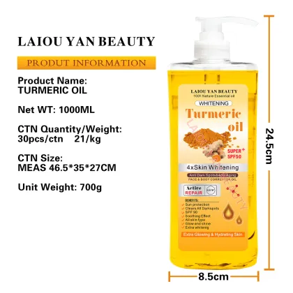 Wholesale Turmeric Essential Oil: Facial Moisturizer & Body Massage Oil for Meridian Heat Relief