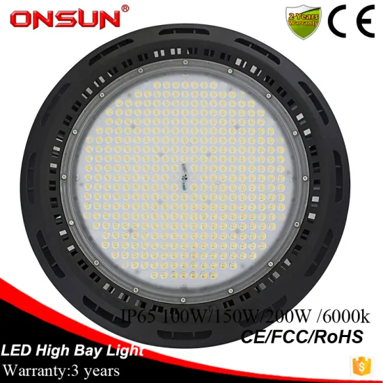 Professional Customized IP65 100W,150W 200W explosion proof UFO LED high bay light