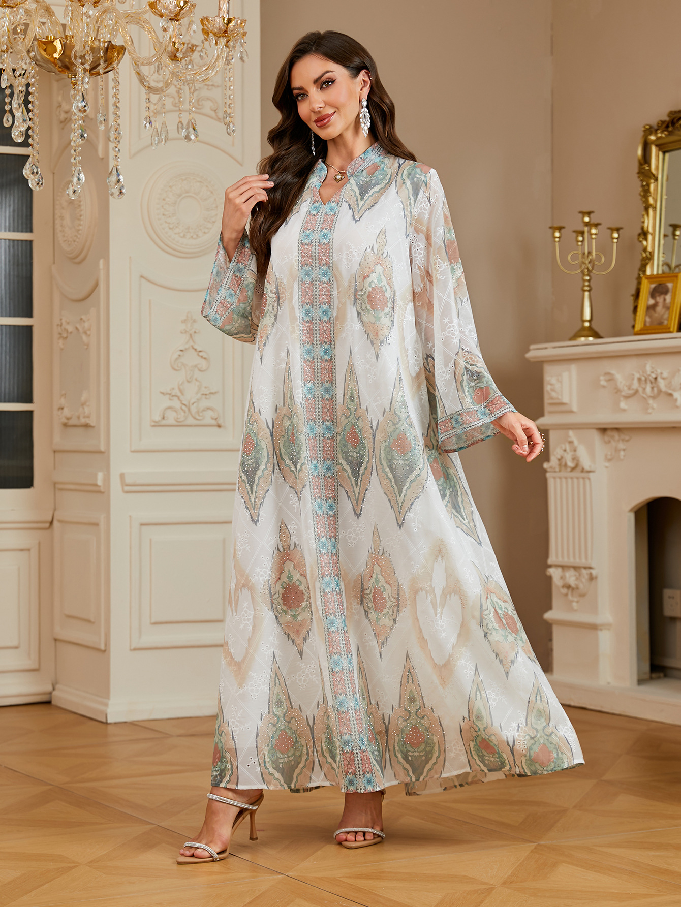 Modest Floral Dress Styling View