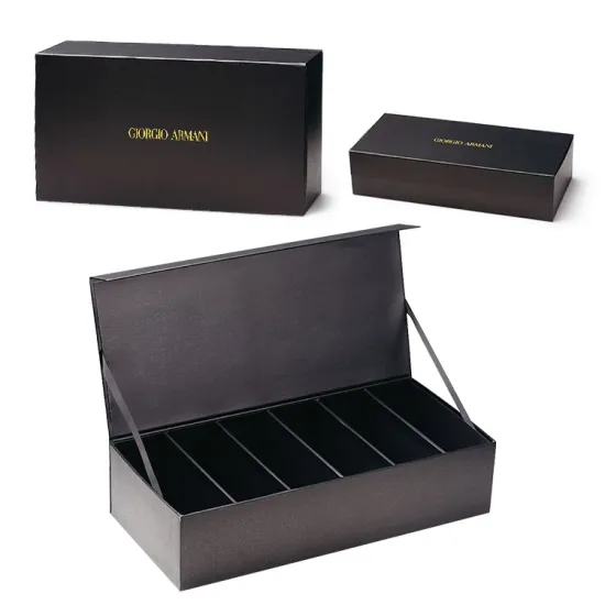 Custom Black Display Packaging Paper Box with Lid