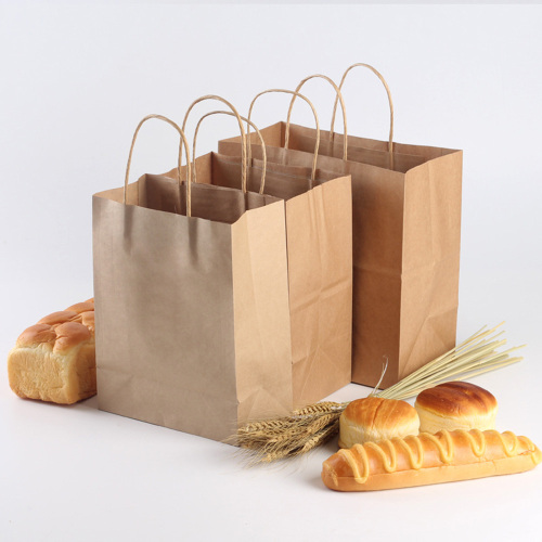 Sac en papier kraft d&#39;emballage alimentaire imprimé avec logo personnalisé