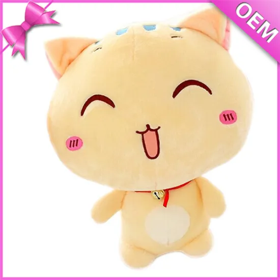 Cute Cartoon Type Custom Product White Custom Plush Cat Toy