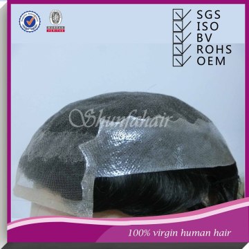 2014 Qingdao hot selling indian men hair toupee wig