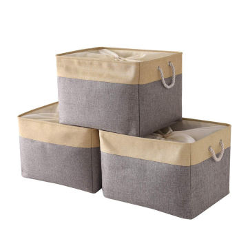 Canvas Jeans Collection Box Home Storage Organization Bin Bucket Foldable for Kids Baby Cloth Storage Basket