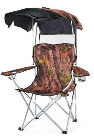 Camouflage Folding chair with sunshade
