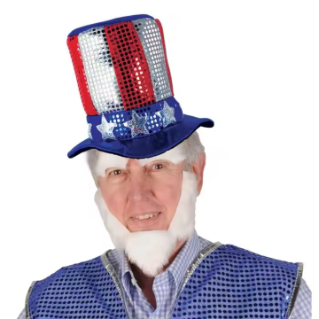 HLC ACC Custom Sequin Top Hat - Patriotic St. Patrick's Day & 4th July Hat